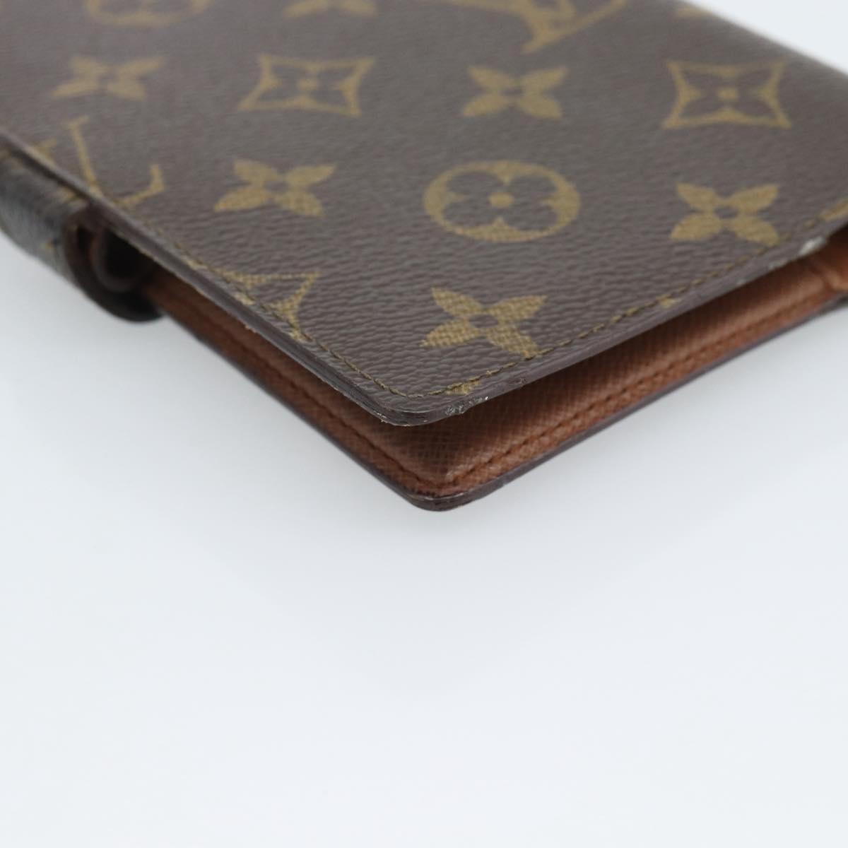 LOUIS VUITTON Monogram Agenda PM Day Planner Cover R20005 LV Auth BA14235