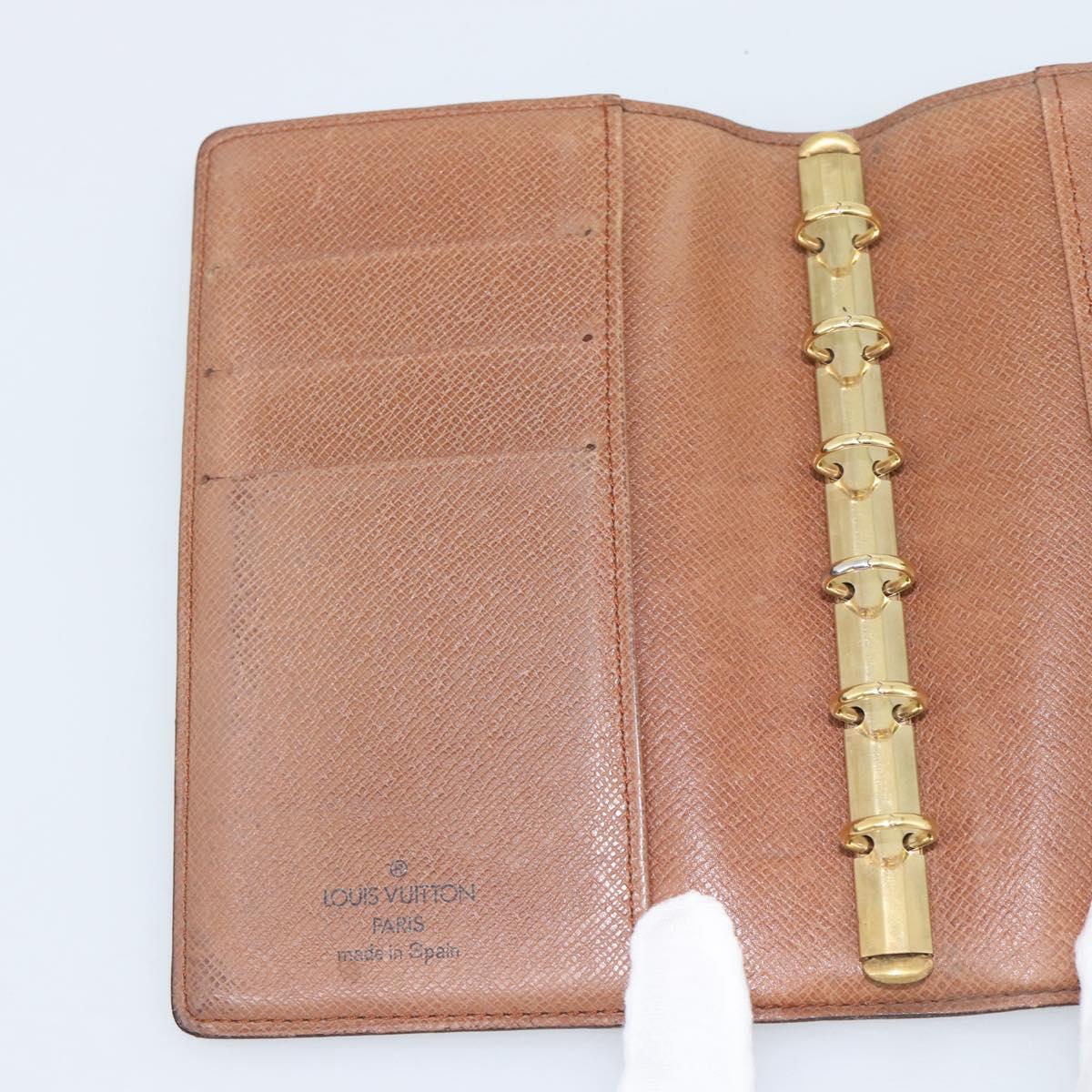 LOUIS VUITTON Monogram Agenda PM Day Planner Cover R20005 LV Auth BA14235