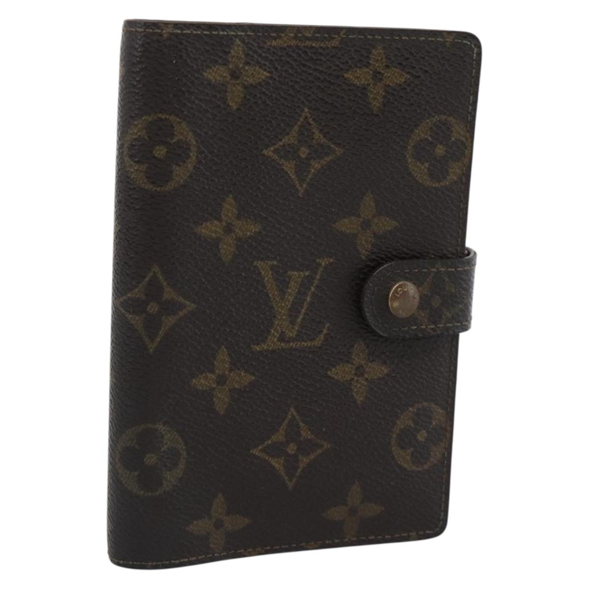 LOUIS VUITTON Monogram Agenda PM Day Planner Cover R20005 LV Auth BA14235
