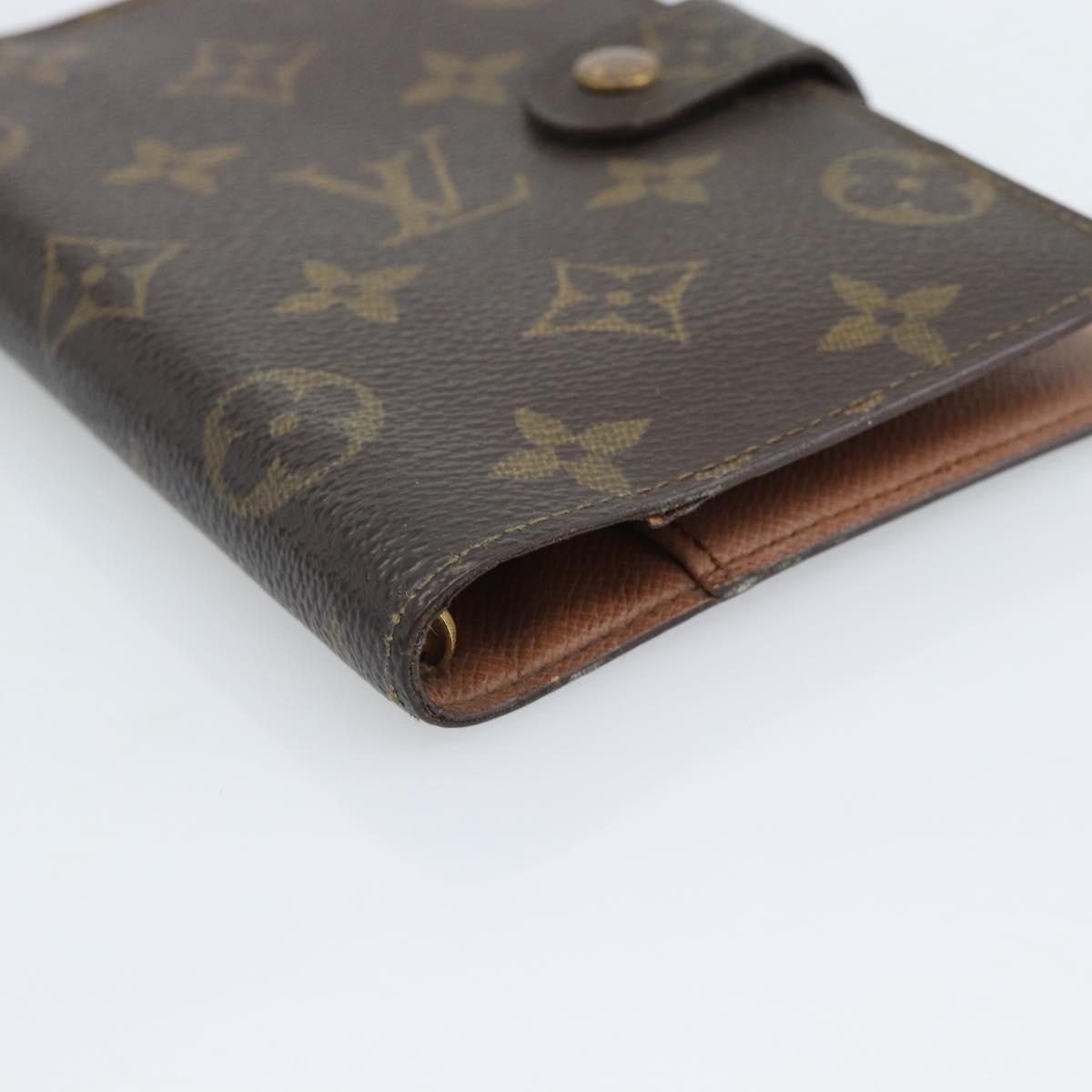 LOUIS VUITTON Monogram Agenda PM Day Planner Cover R20005 LV Auth BA14235