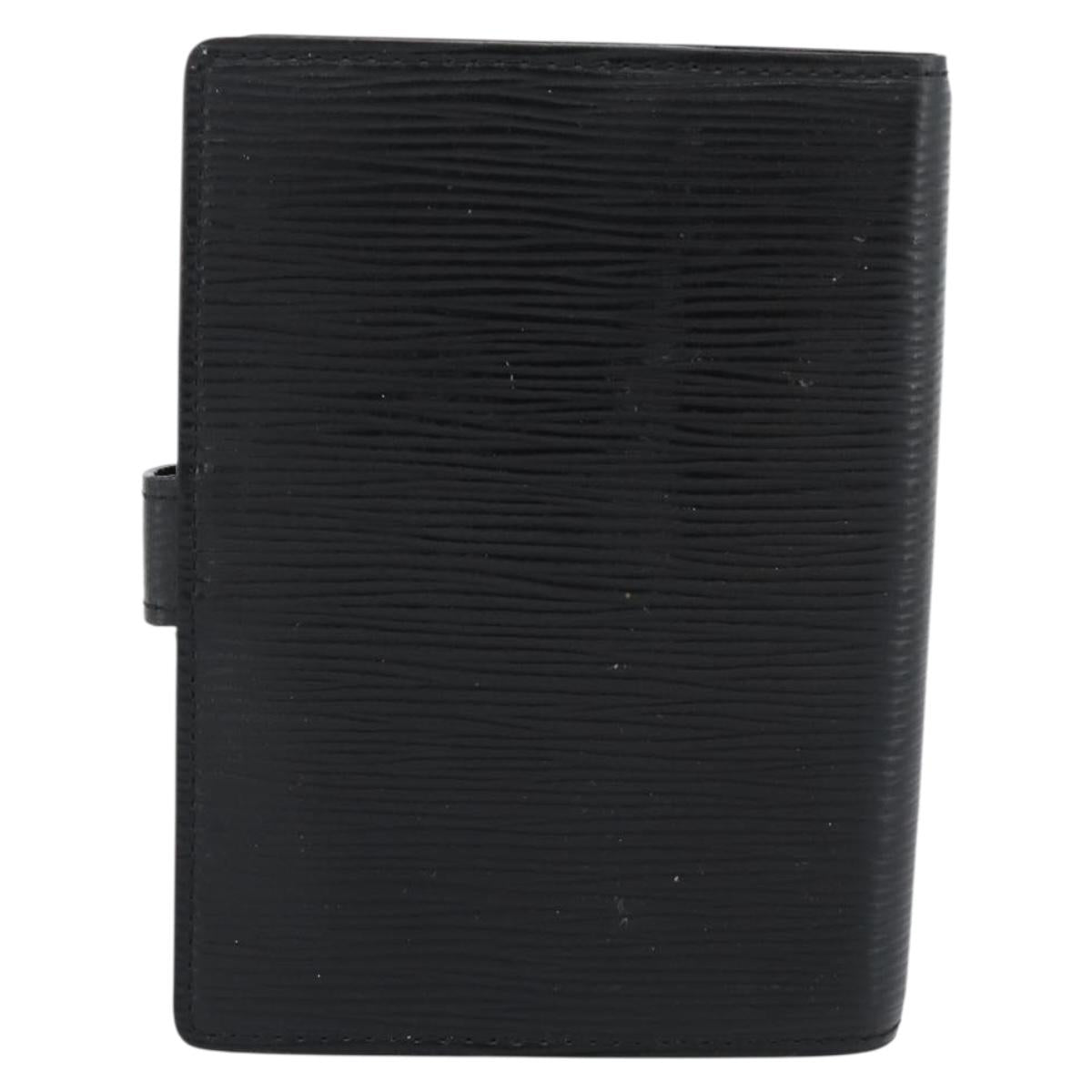 LOUIS VUITTON Epi Agenda PM Day Planner Cover Black R20052 LV Auth BA14236