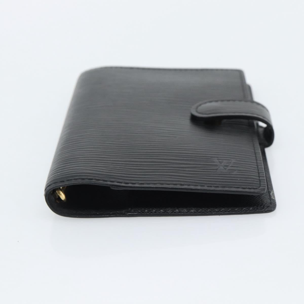 LOUIS VUITTON Epi Agenda PM Day Planner Cover Black R20052 LV Auth BA14236