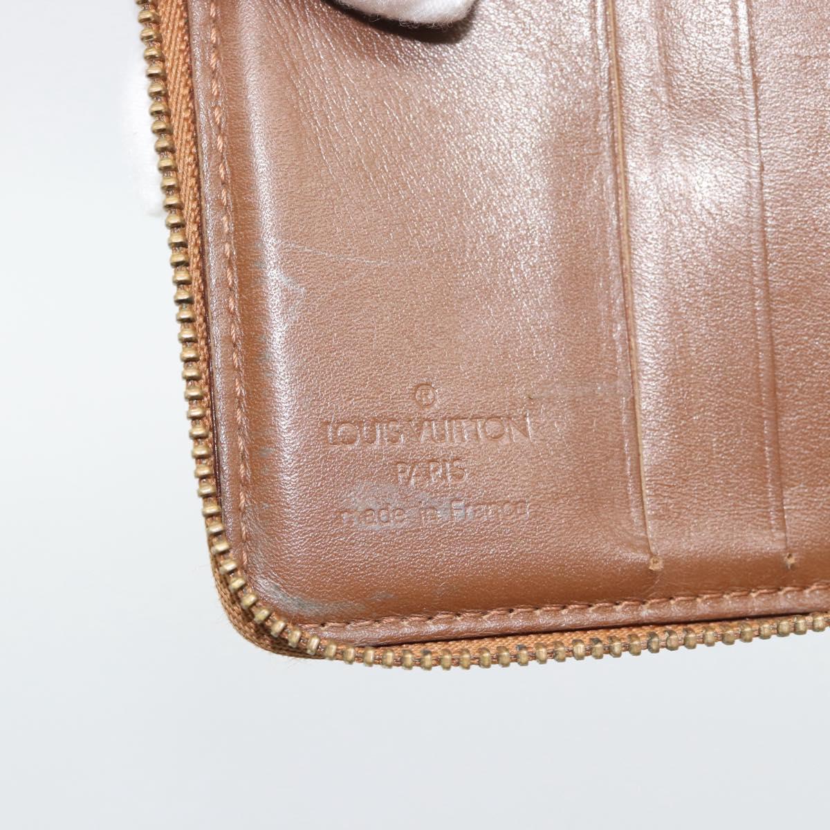 LOUIS VUITTON Monogram Vernis Bloom Wallet Bronze M91152 LV Auth BA14238