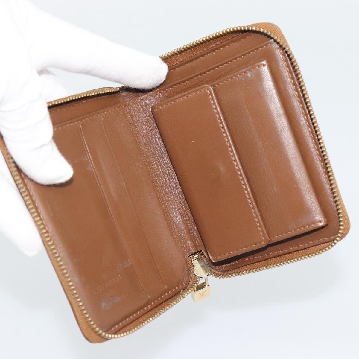 LOUIS VUITTON Monogram Vernis Bloom Wallet Bronze M91152 LV Auth BA14238