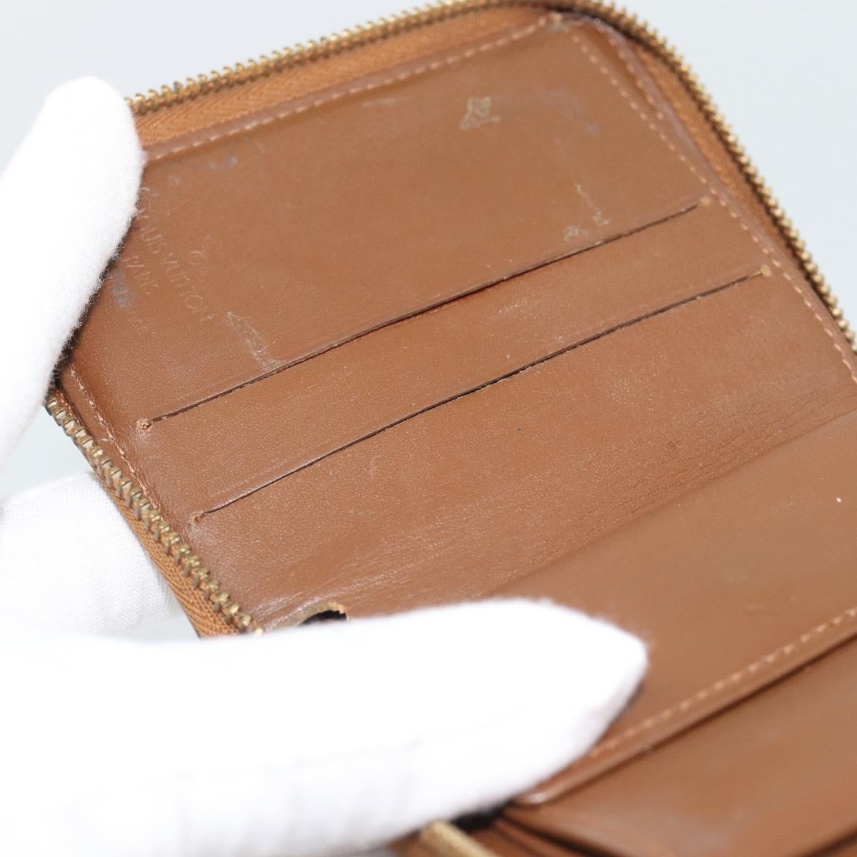 LOUIS VUITTON Monogram Vernis Bloom Wallet Bronze M91152 LV Auth BA14238