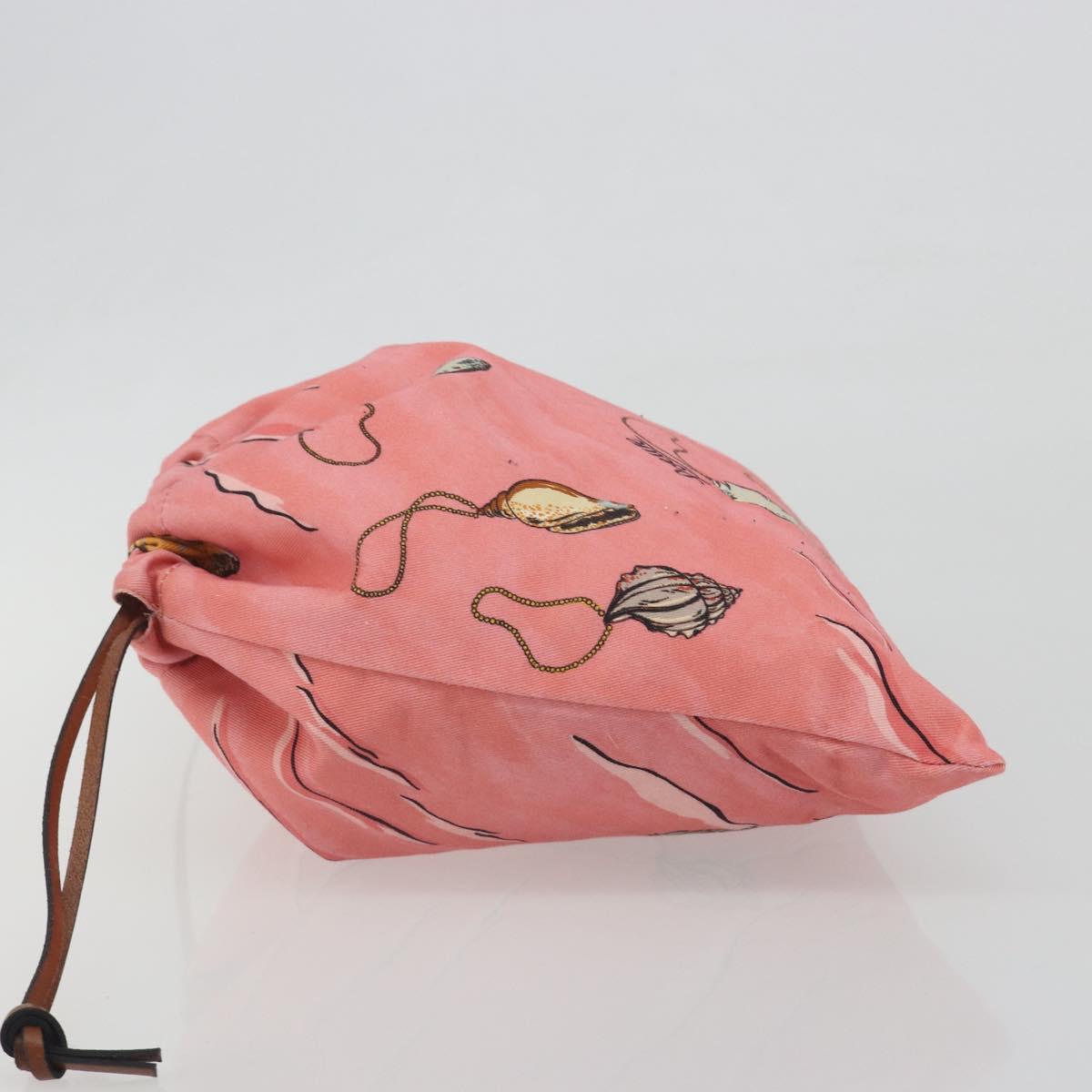 LOEWE Purse Hand Bag Canvas Pink Auth BA14239A