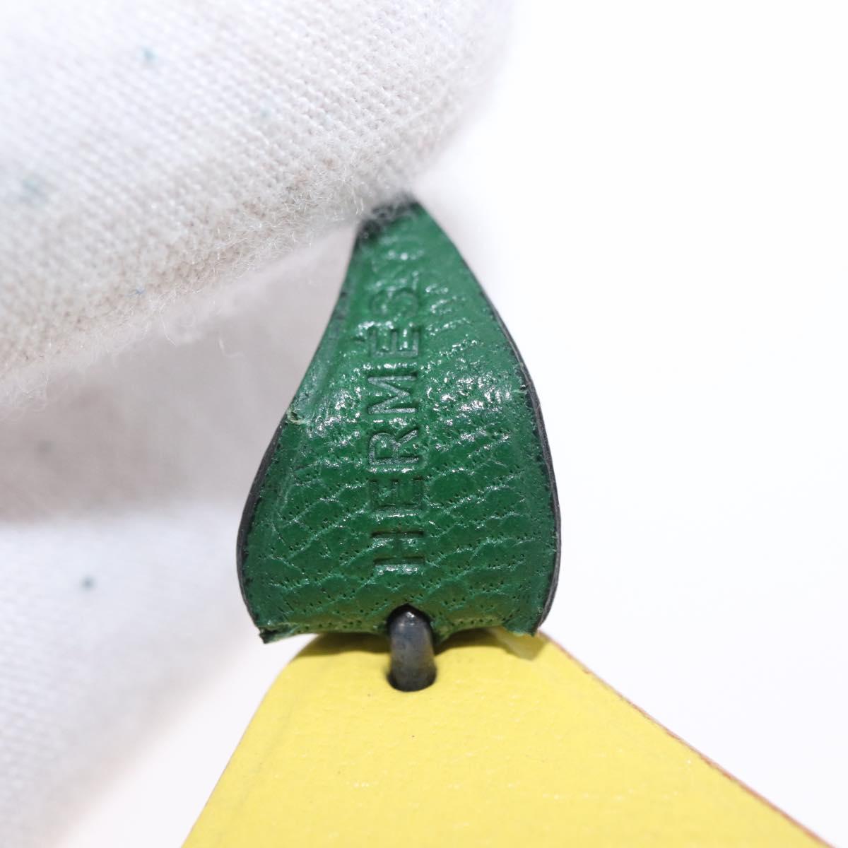 HERMES Lemon Charm Leather Yellow Auth BA14245M
