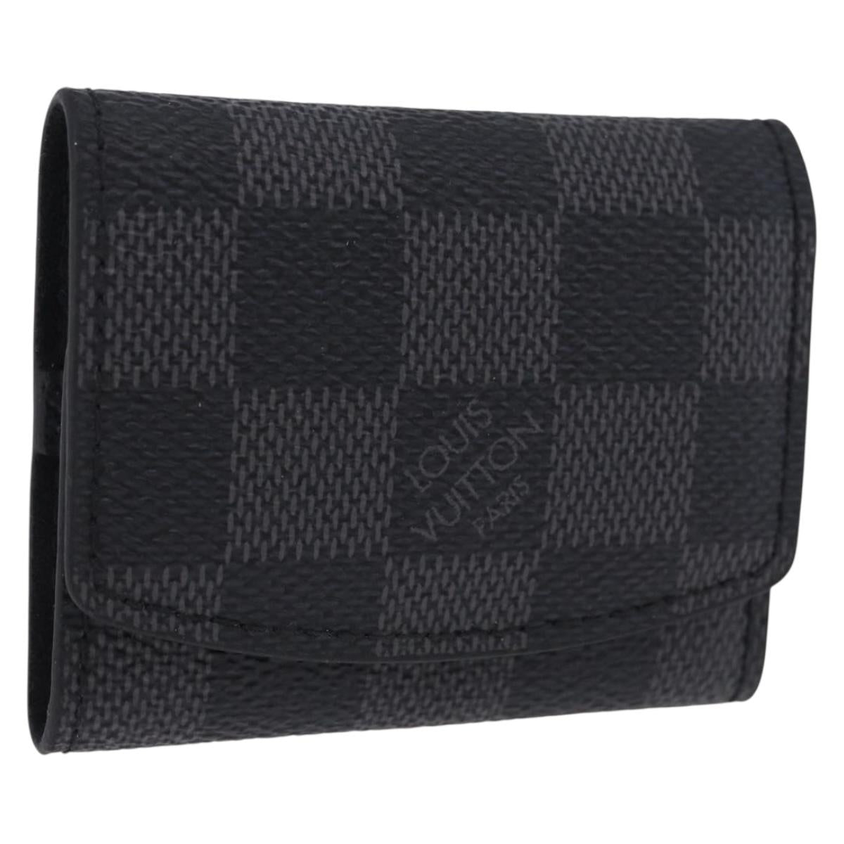 LOUIS VUITTON Damier Grafitte Bouton de Manchette Case Cuff Case LV Auth BA14247