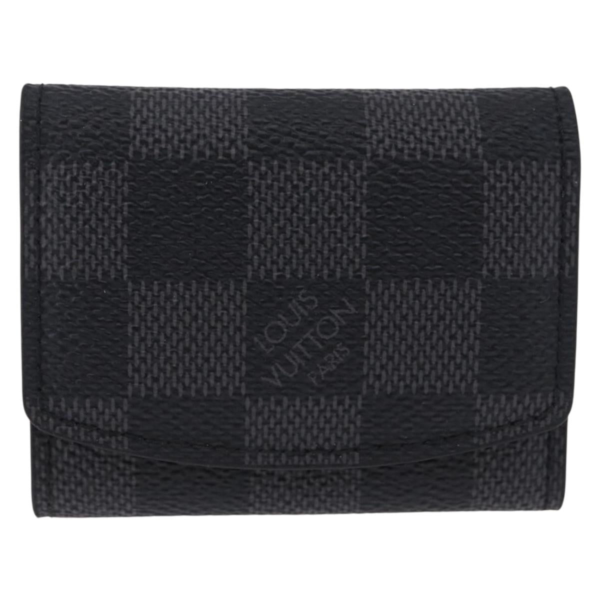 LOUIS VUITTON Damier Grafitte Bouton de Manchette Case Cuff Case LV Auth BA14247
