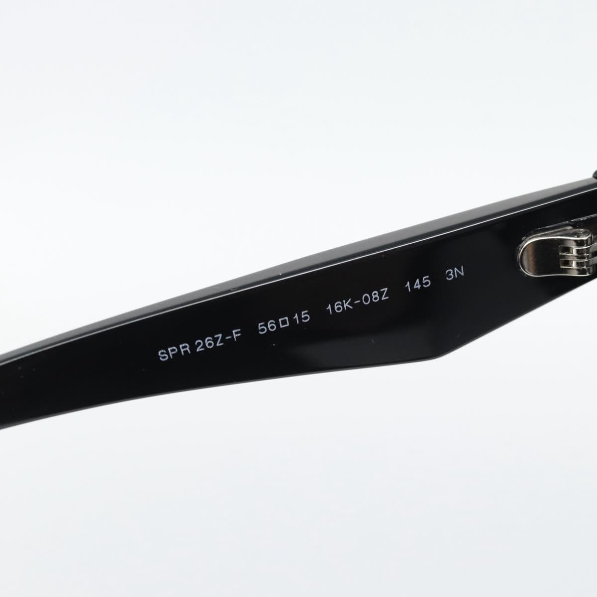 PRADA Sunglasses Plastic Black Silver Auth BA14250V