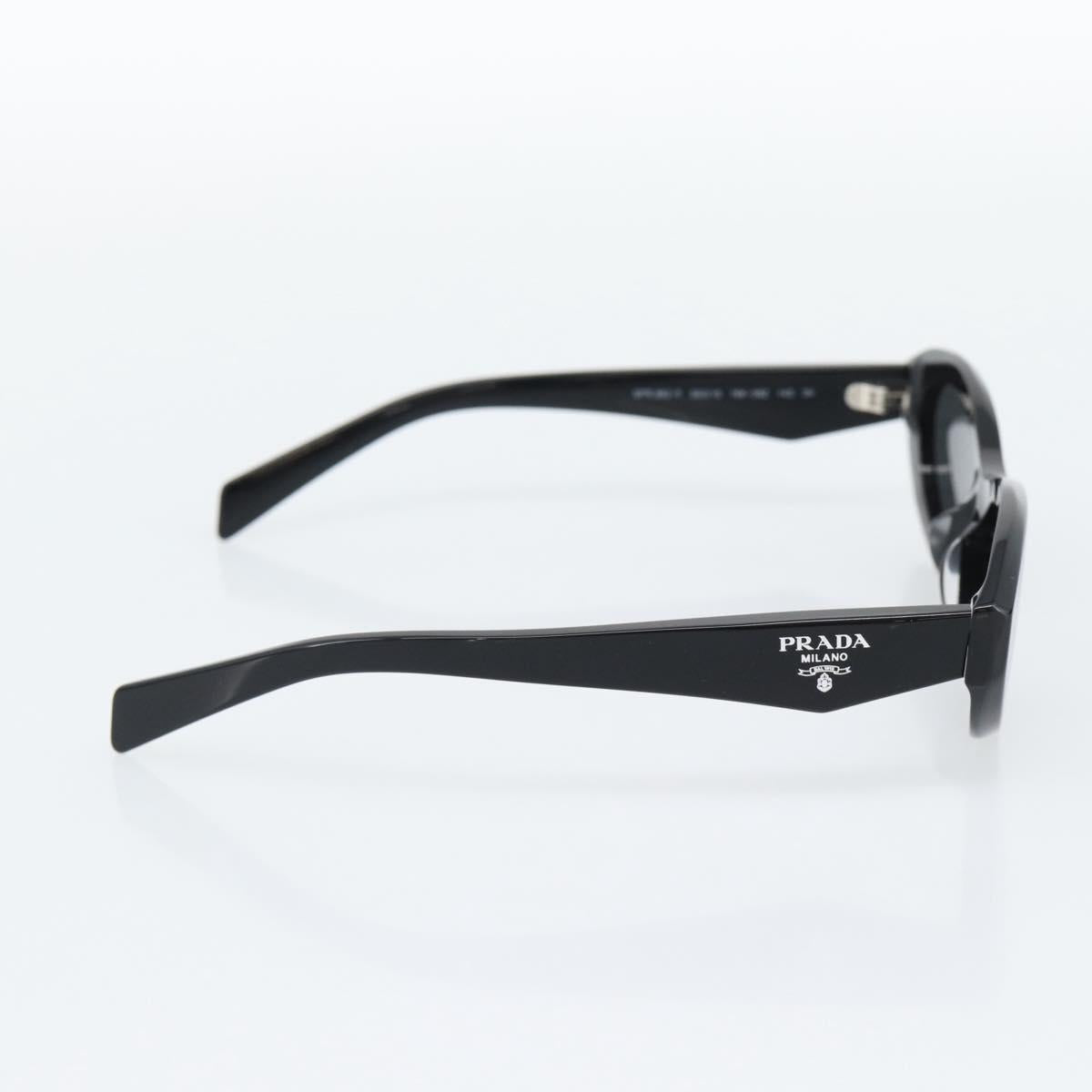 PRADA Sunglasses Plastic Black Silver Auth BA14250V