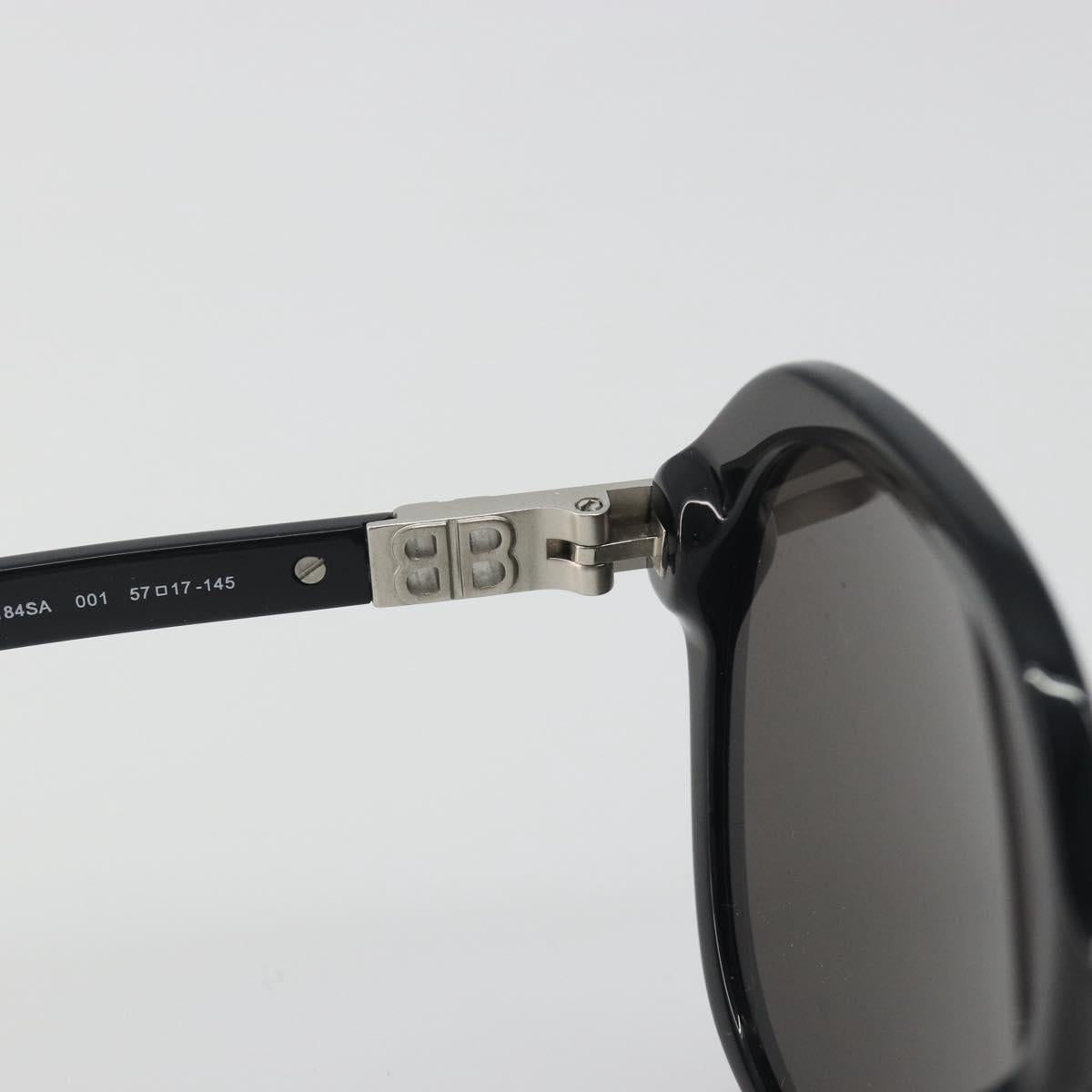 BALENCIAGA Sunglasses Plastic Black Silver Auth BA14252