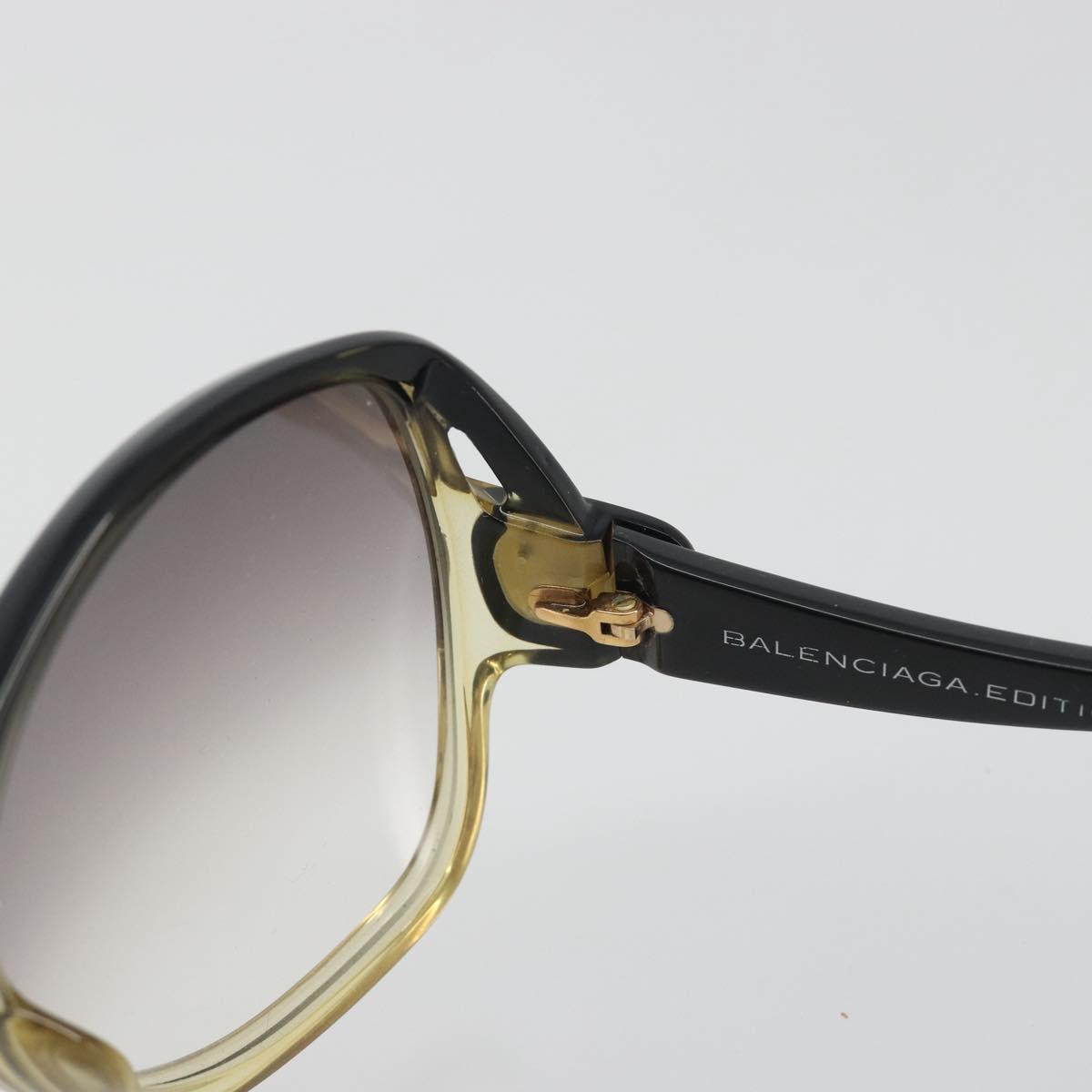 BALENCIAGA Sunglasses Plastic Black Gold Auth BA14253A