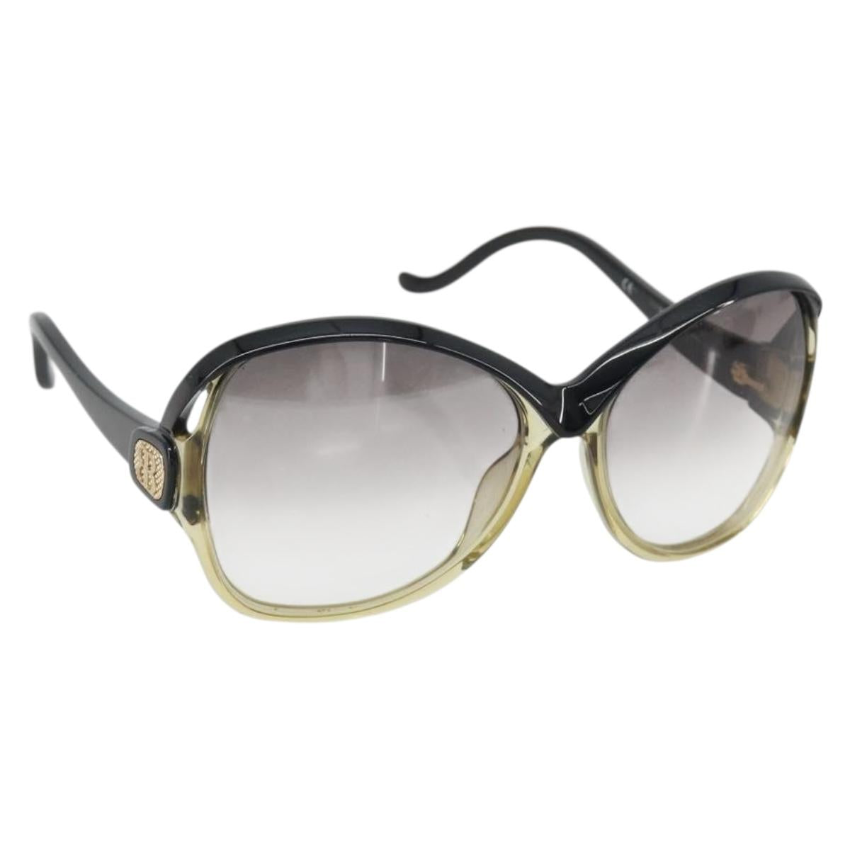 BALENCIAGA Sunglasses Plastic Black Gold Auth BA14253A