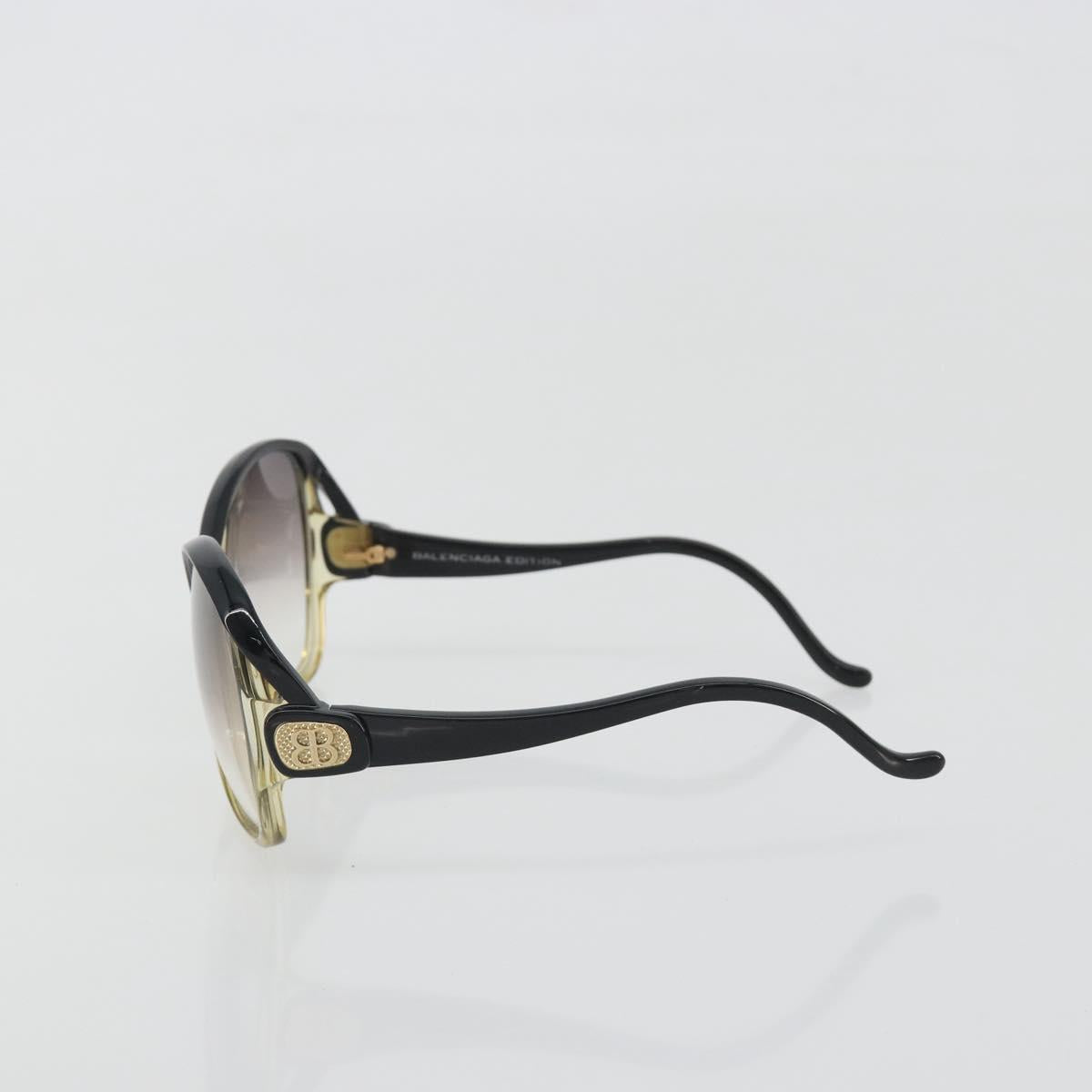 BALENCIAGA Sunglasses Plastic Black Gold Auth BA14253A