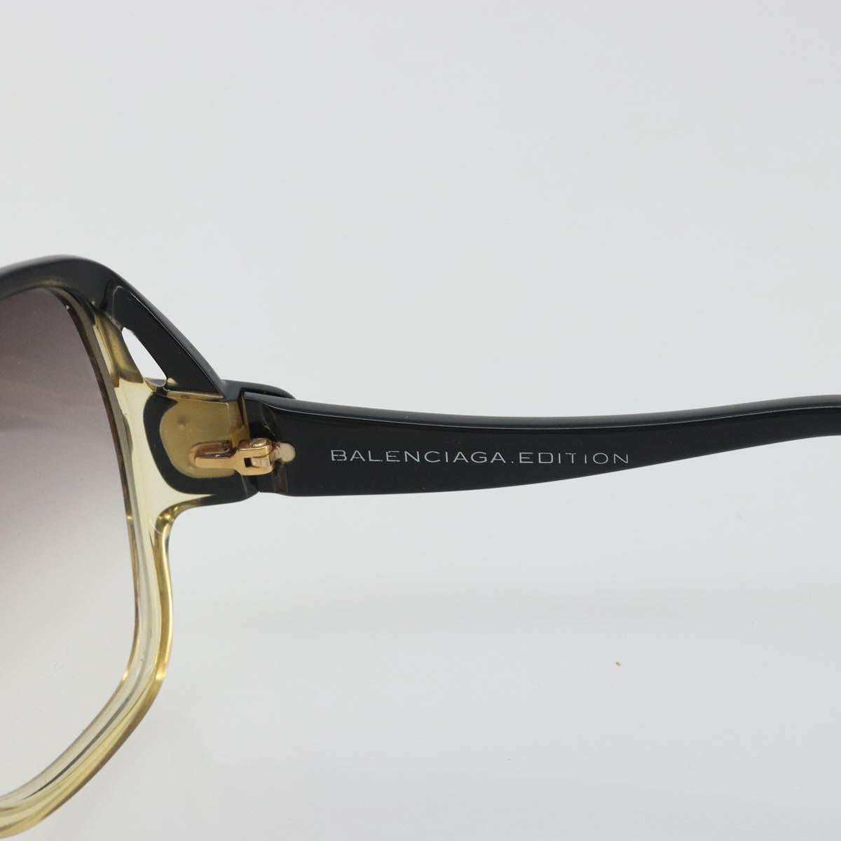 BALENCIAGA Sunglasses Plastic Black Gold Auth BA14253A
