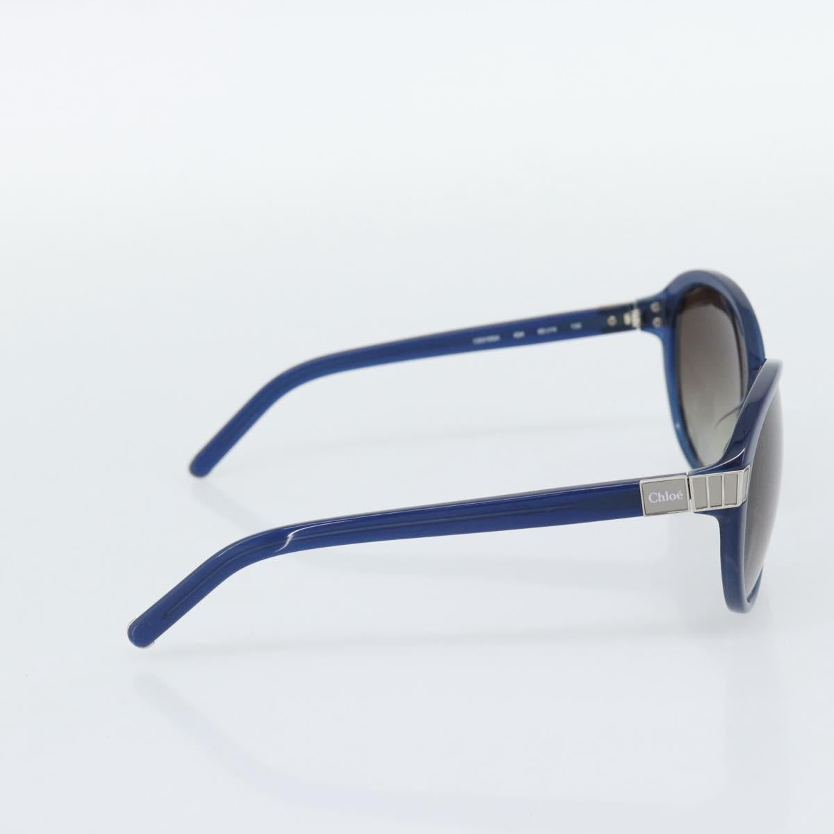 Chloe Sunglasses Plastic Blue Silver Auth BA14255