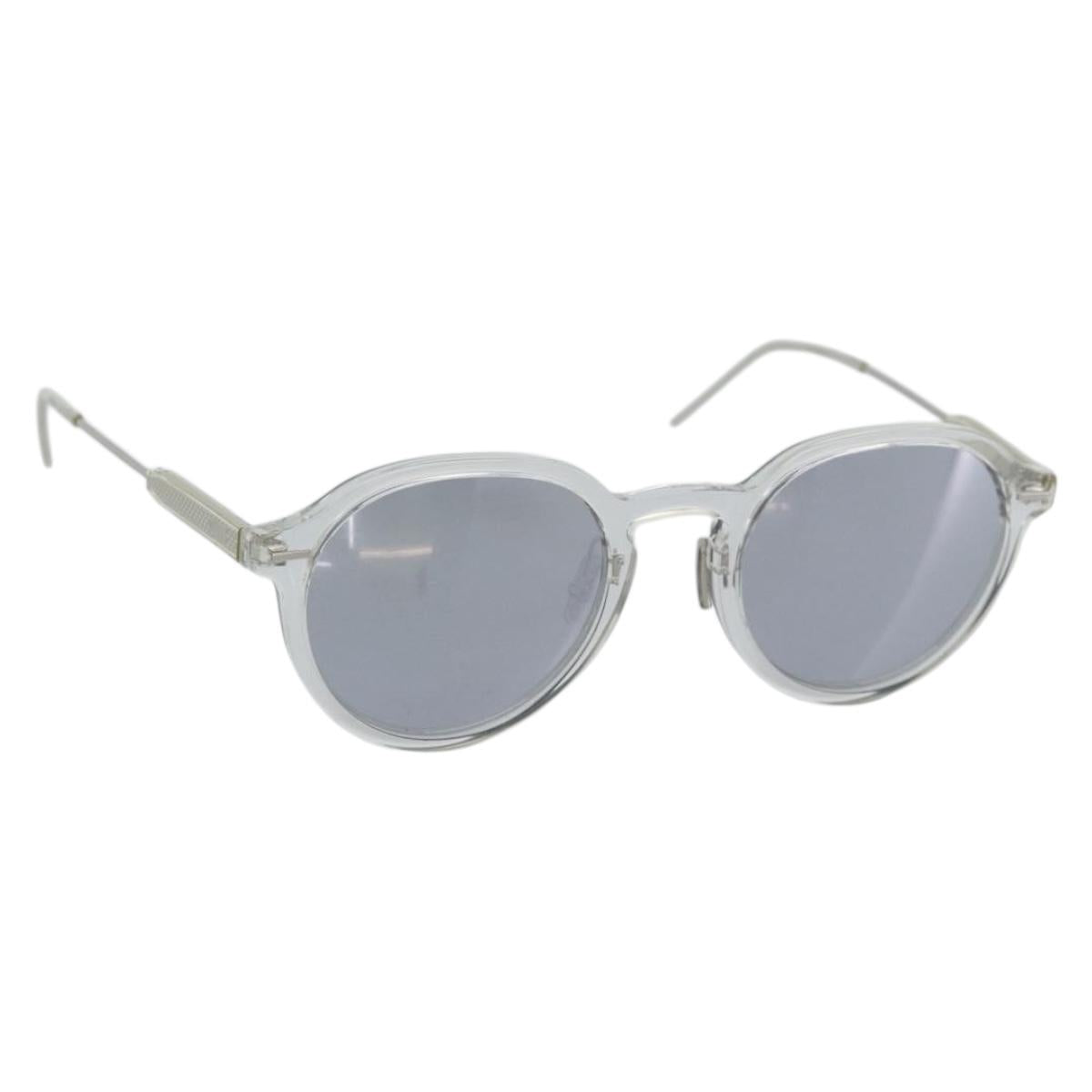 Christian Dior Sunglasses Plastic Clear Silver Auth BA14260