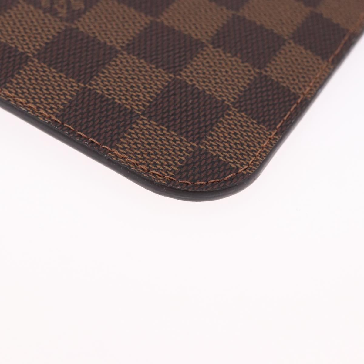 LOUIS VUITTON Damier Ebene Neverfull MM Pouch LV Auth BA14263V