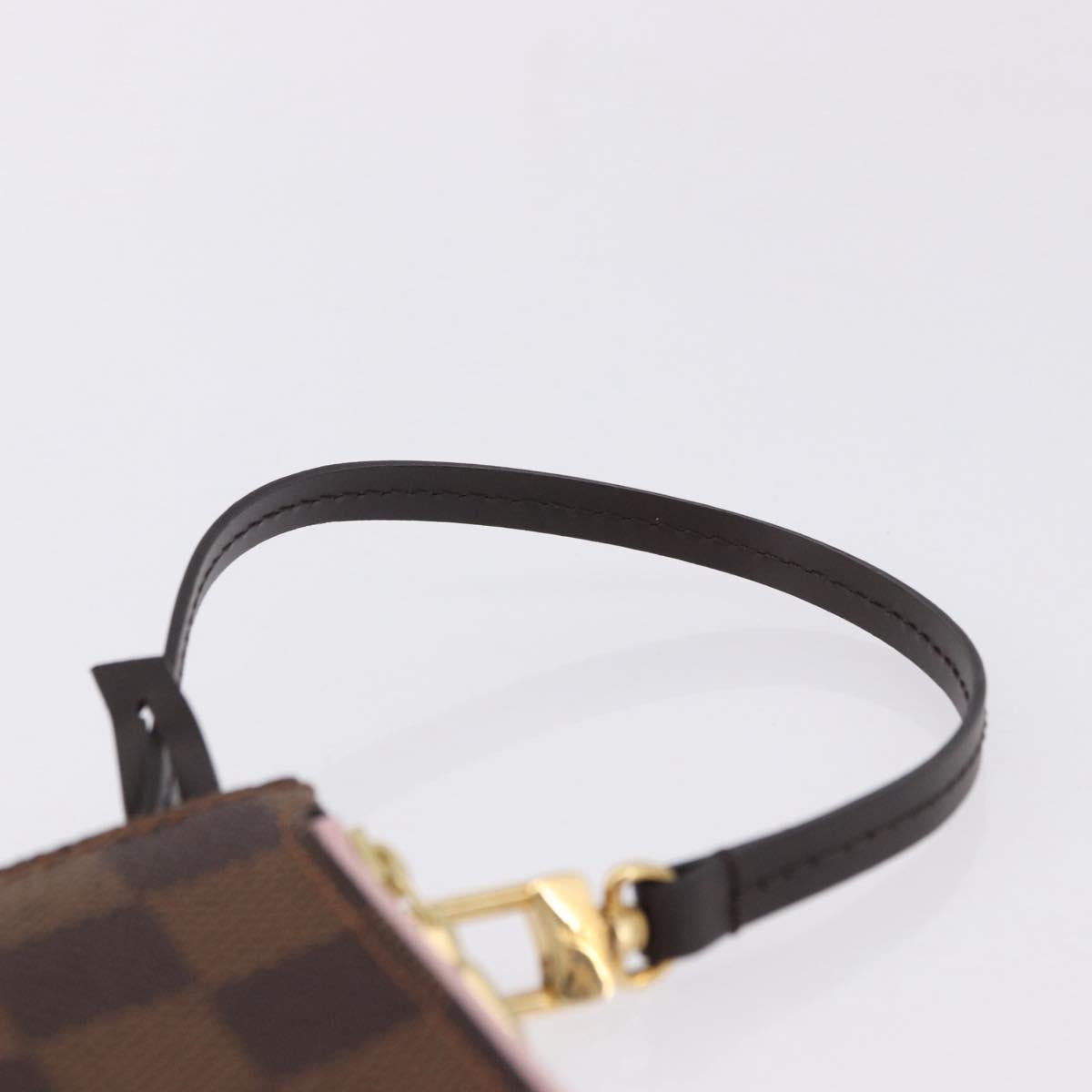 LOUIS VUITTON Damier Ebene Neverfull MM Pouch LV Auth BA14263V