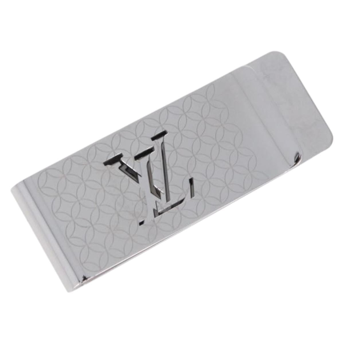 LOUIS VUITTON Steel Bill Clip Champs Elysees Clip Silver M65041 LV Auth BA14265M