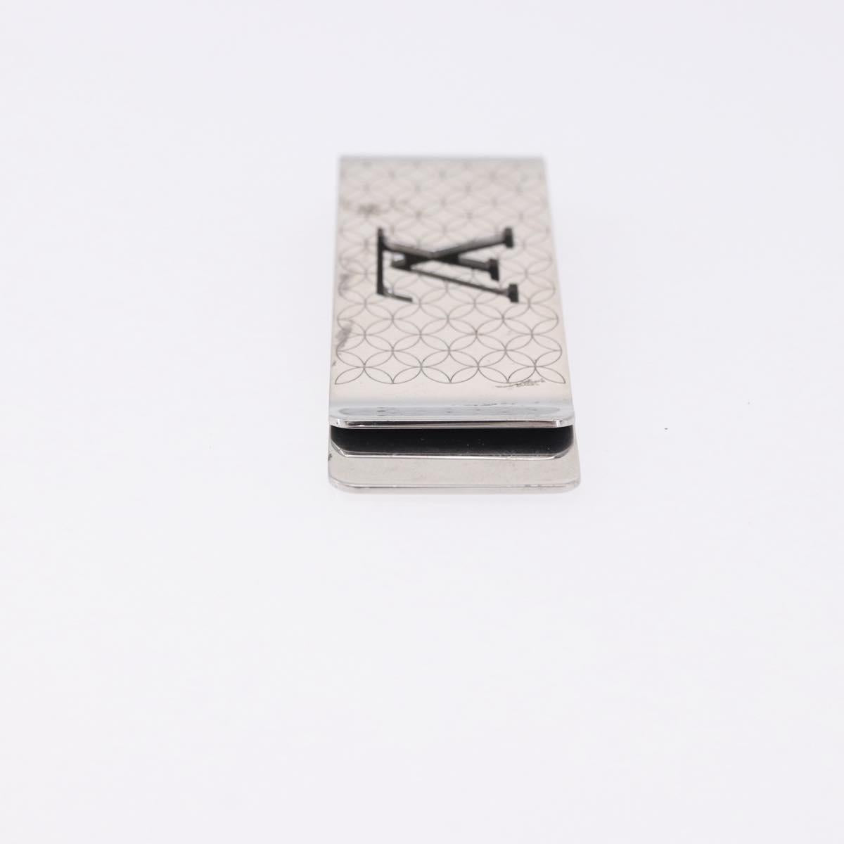 LOUIS VUITTON Steel Bill Clip Champs Elysees Clip Silver M65041 LV Auth BA14266
