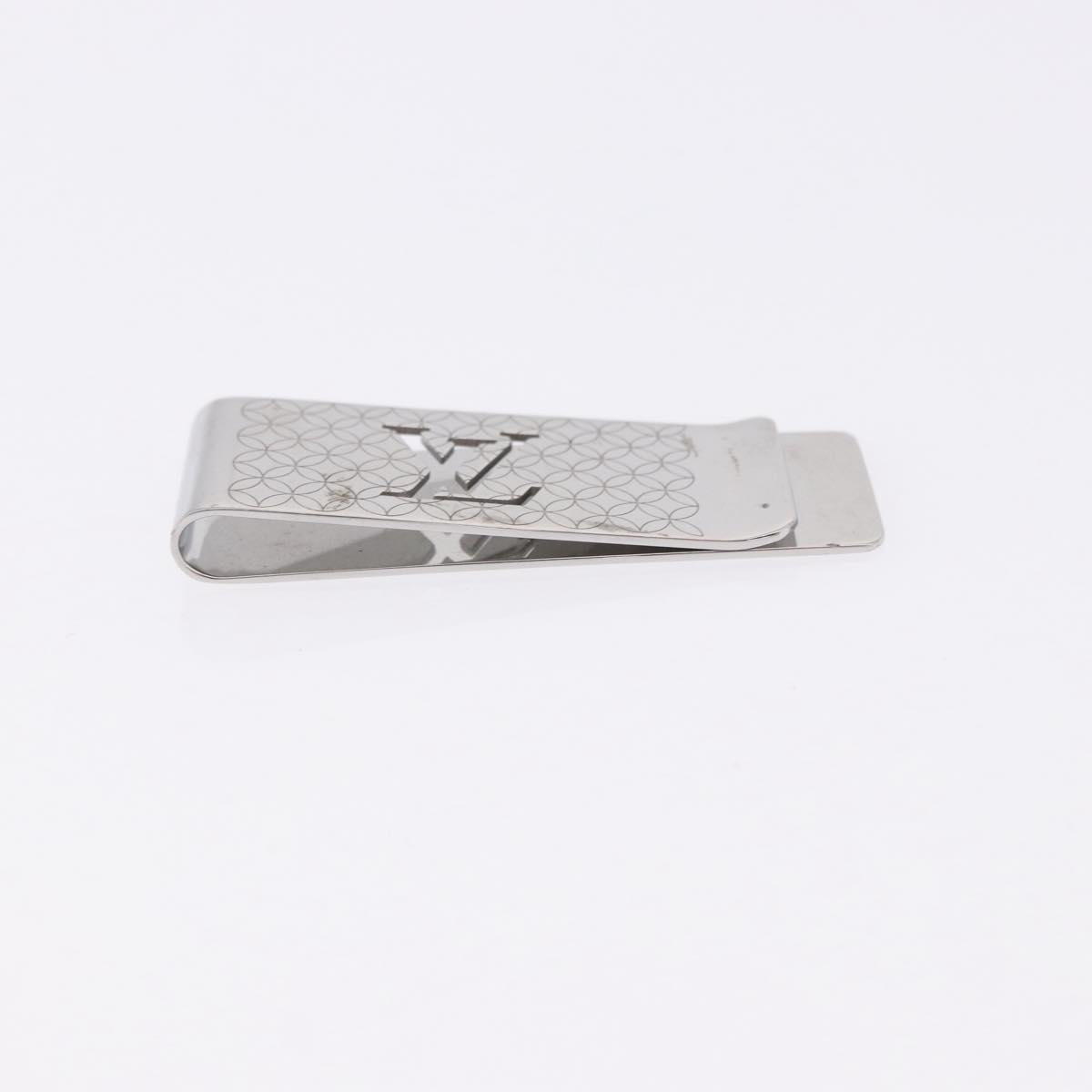 LOUIS VUITTON Steel Bill Clip Champs Elysees Clip Silver M65041 LV Auth BA14266
