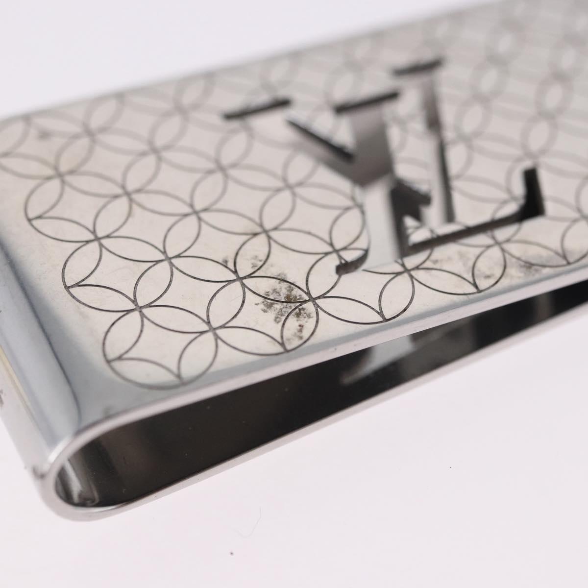 LOUIS VUITTON Steel Bill Clip Champs Elysees Clip Silver M65041 LV Auth BA14266