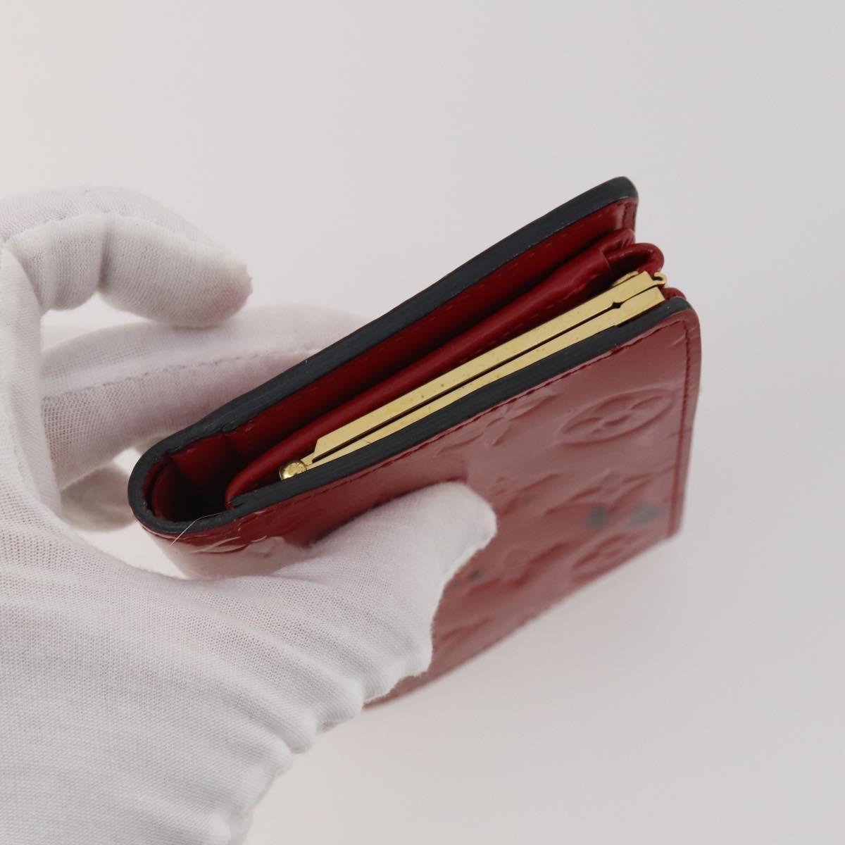 LOUIS VUITTON Monogram Vernis Epi Wallet 4 Set Red Beige Brown LV Auth BA14267
