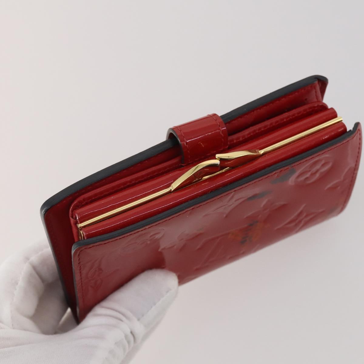 LOUIS VUITTON Monogram Vernis Epi Wallet 4 Set Red Beige Brown LV Auth BA14267