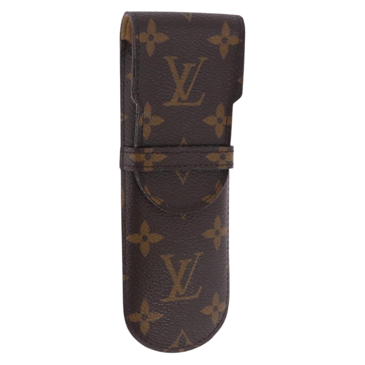 LOUIS VUITTON Monogram Etui Stylo Pen Case M62990 LV Auth BA14269