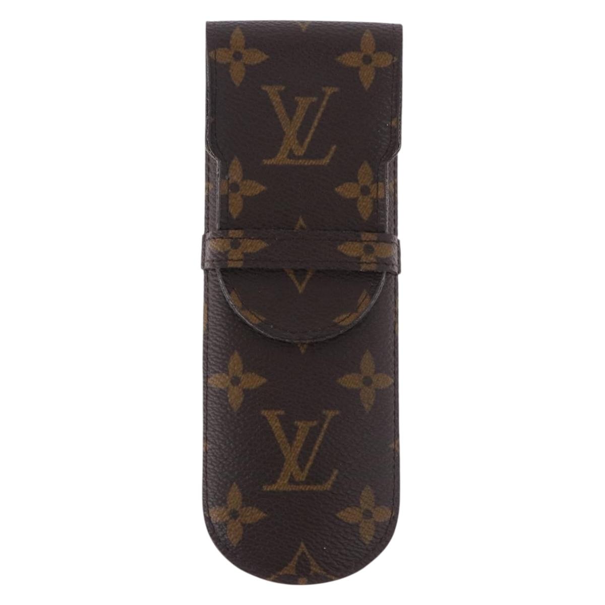 LOUIS VUITTON Monogram Etui Stylo Pen Case M62990 LV Auth BA14269