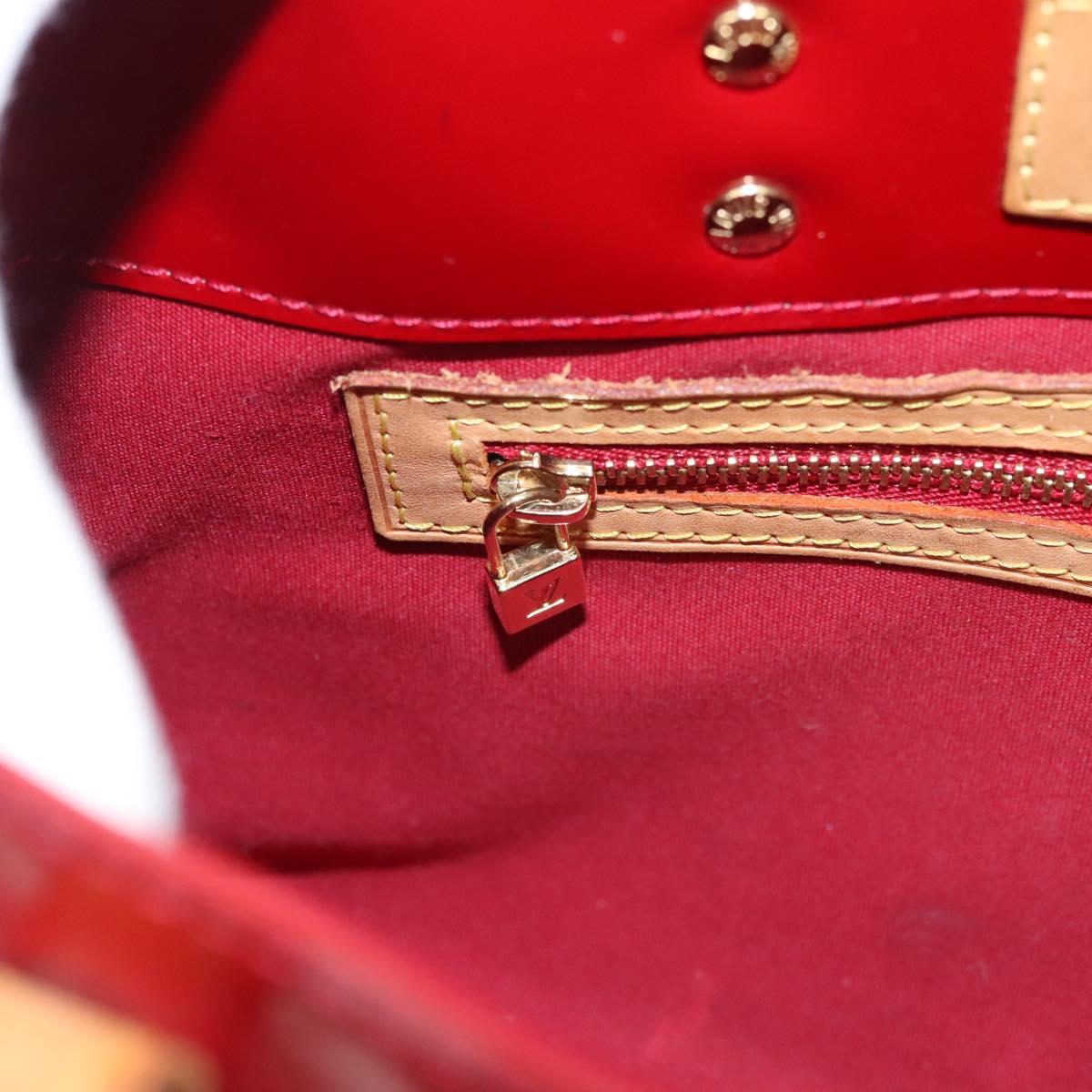 LOUIS VUITTON Monogram Vernis Reade PM Hand Bag Pomme D'amour M91990 Auth BA1427