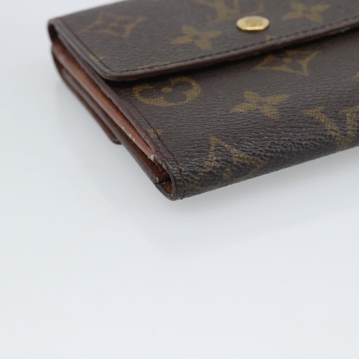 LOUIS VUITTON Monogram Porte Monnaie Bier Cartes Crdit M61652 LV Auth BA14273