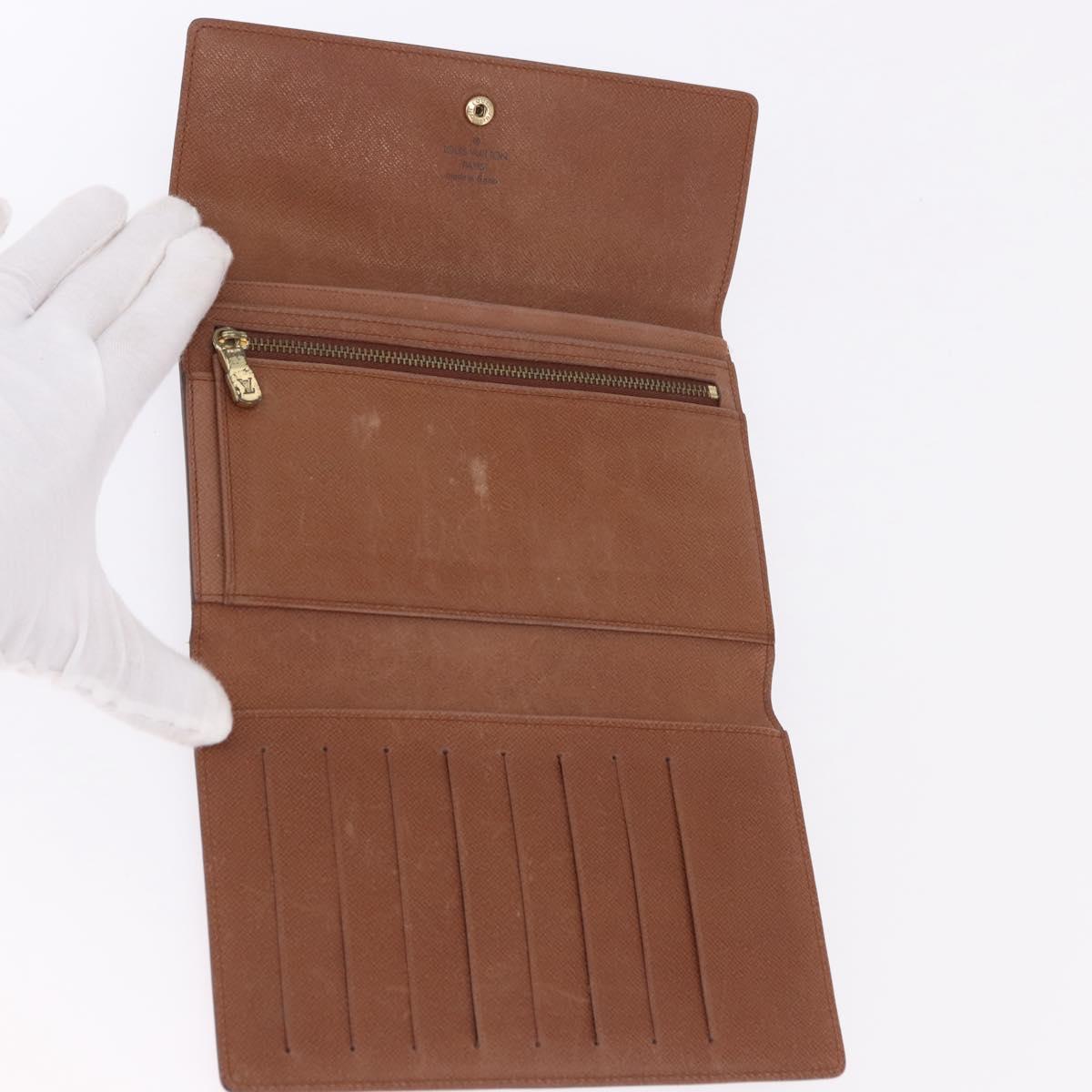 LOUIS VUITTON Monogram Pochette Passpole Trifold Wallet M60135 LV Auth BA14275