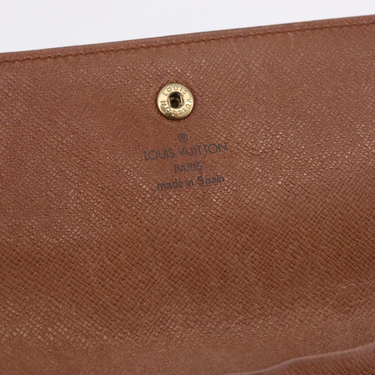 LOUIS VUITTON Monogram Pochette Passpole Trifold Wallet M60135 LV Auth BA14275