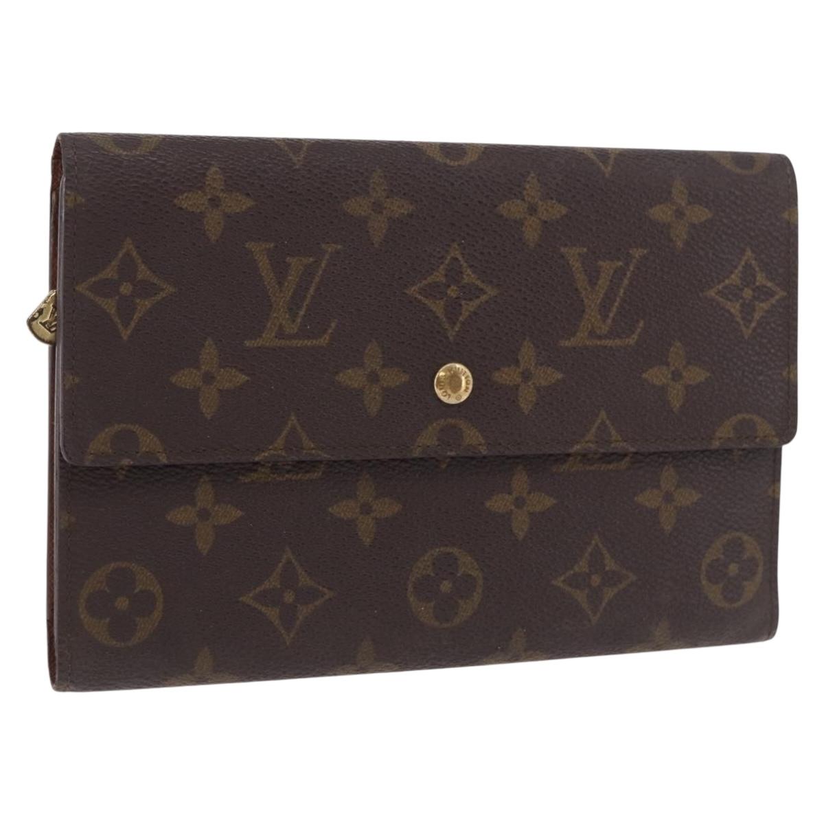 LOUIS VUITTON Monogram Pochette Passpole Trifold Wallet M60135 LV Auth BA14275