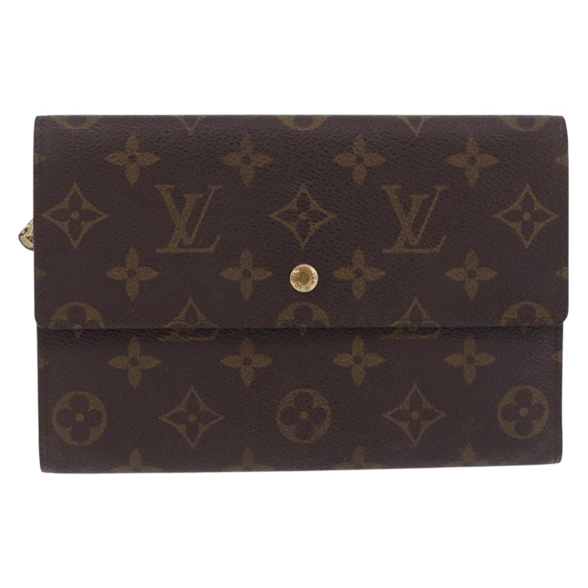 LOUIS VUITTON Monogram Pochette Passpole Trifold Wallet M60135 LV Auth BA14275