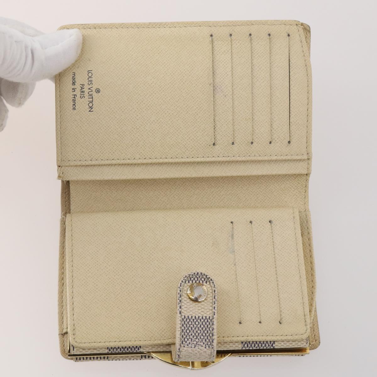 LOUIS VUITTON Monogram Damier Azur Wallet 5 Set LV Auth BA14278