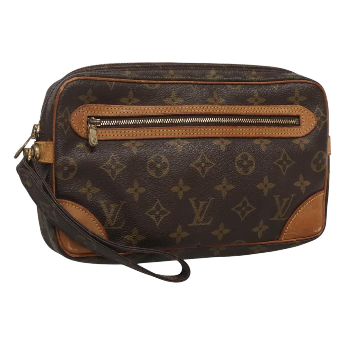 LOUIS VUITTON Monogram Marly Dragonne GM Clutch Bag M51825 LV Auth BA1429