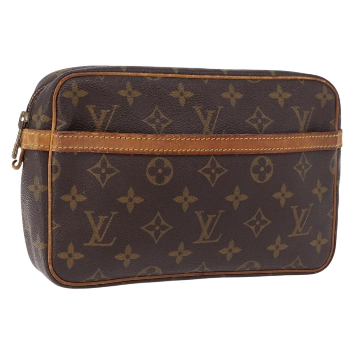 LOUIS VUITTON Monogram Compiegne 23 Clutch Bag M51847 LV Auth BA14308