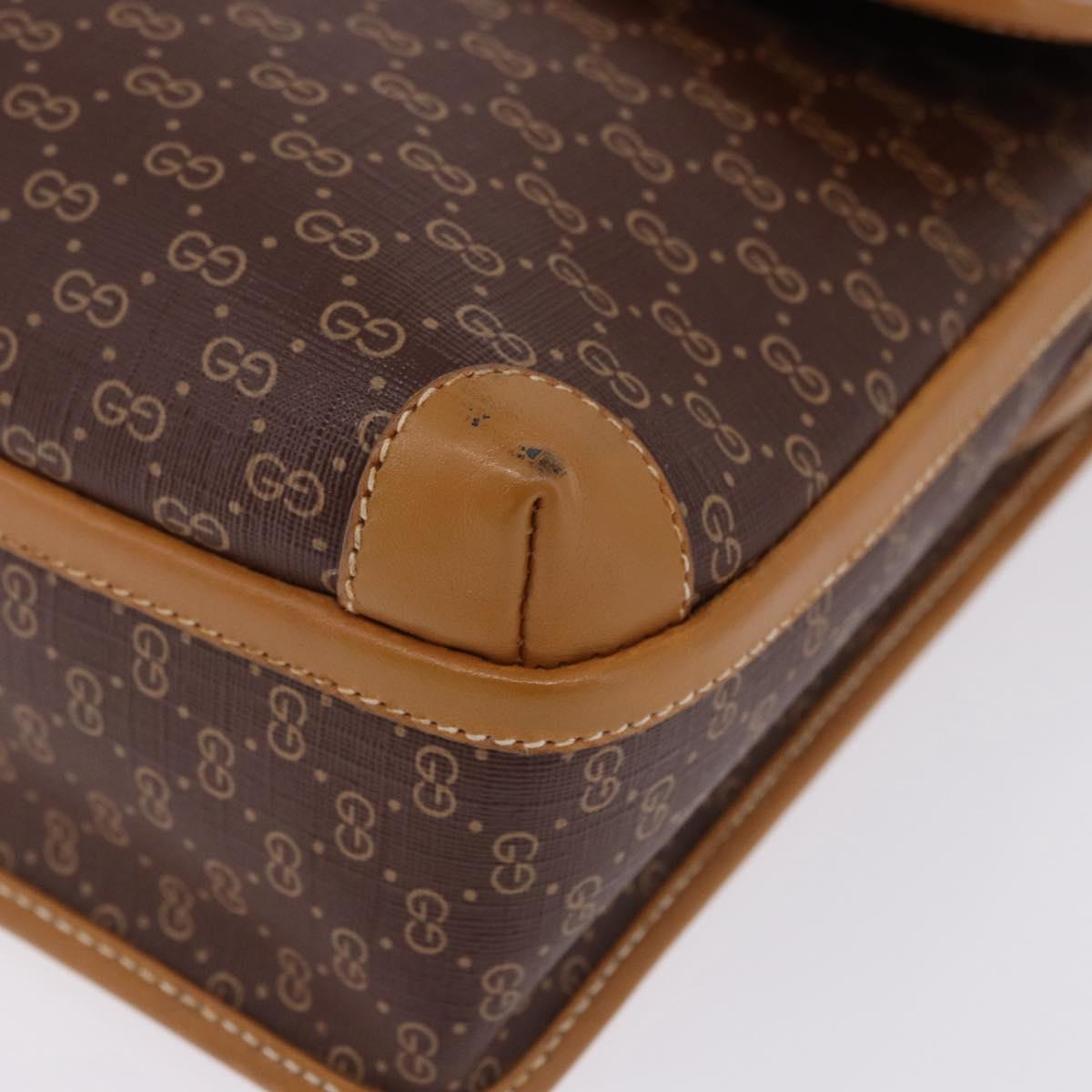 GUCCI Micro GG Supreme Shoulder Bag PVC Brown Gold 001 261 0688 Auth BA14319A