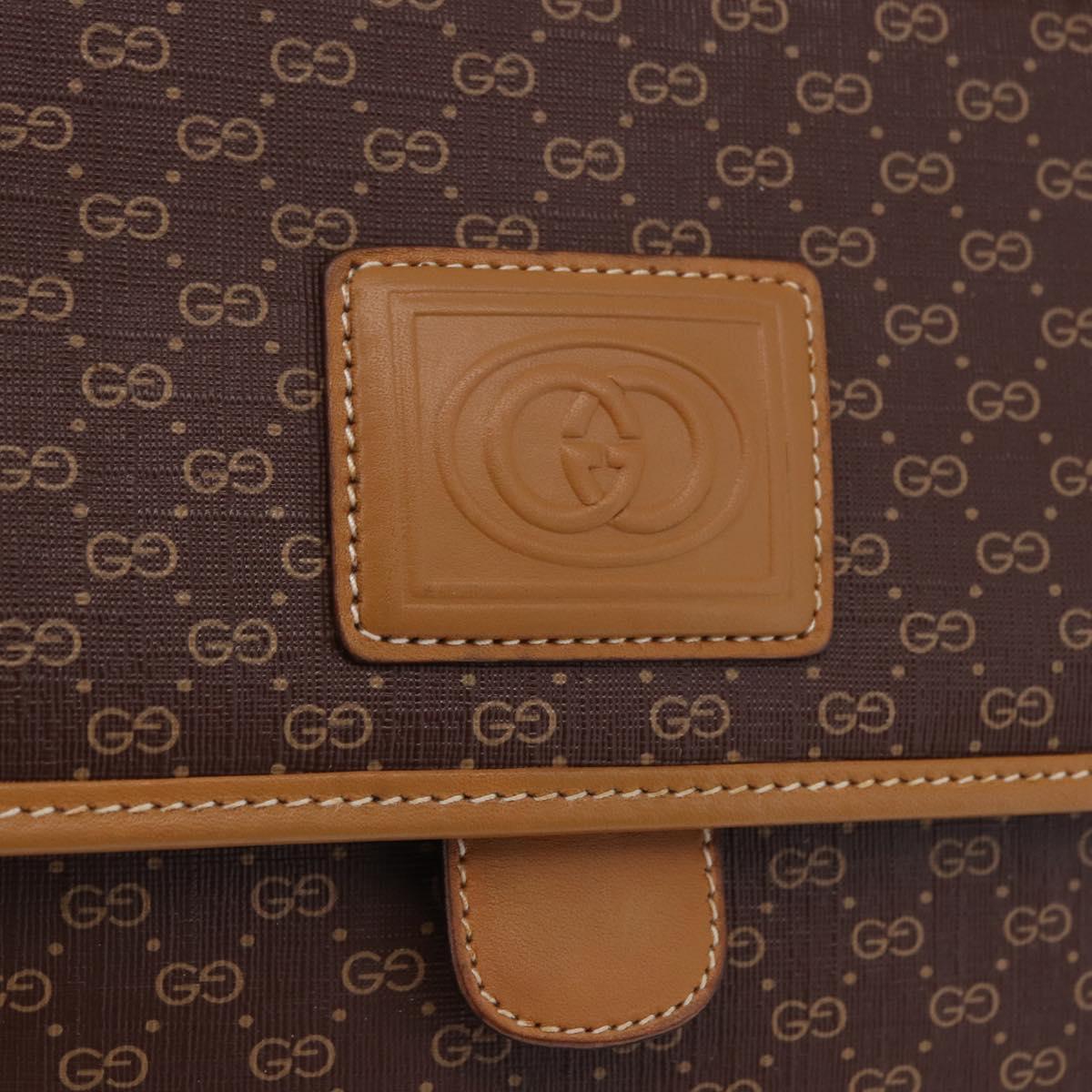 GUCCI Micro GG Supreme Shoulder Bag PVC Brown Gold 001 261 0688 Auth BA14319A
