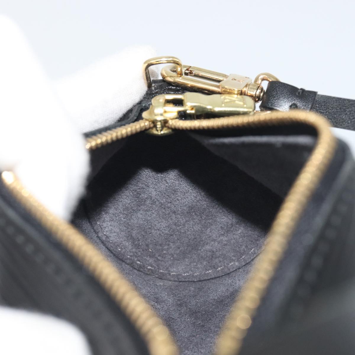 LOUIS VUITTON Epi Soufflot Pouch Black LV Auth BA14322
