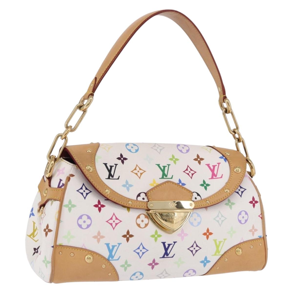 LOUIS VUITTON Monogram Multicolor Beverly MM Bag White M40203 LV Auth BA14326SV