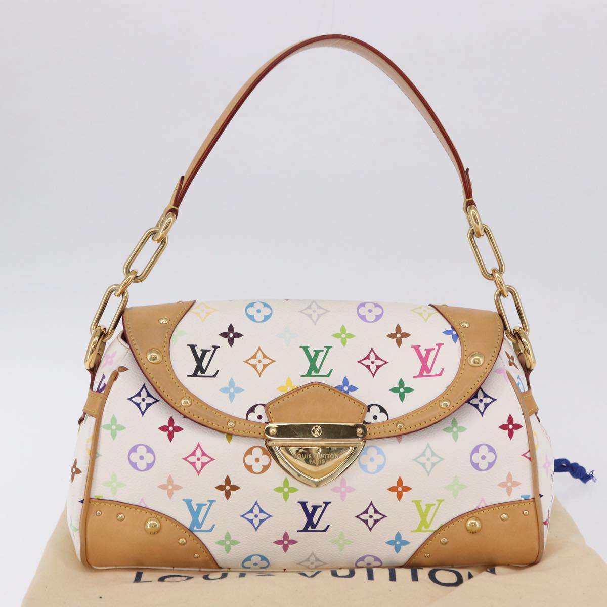 LOUIS VUITTON Monogram Multicolor Beverly MM Bag White M40203 LV Auth BA14326SV