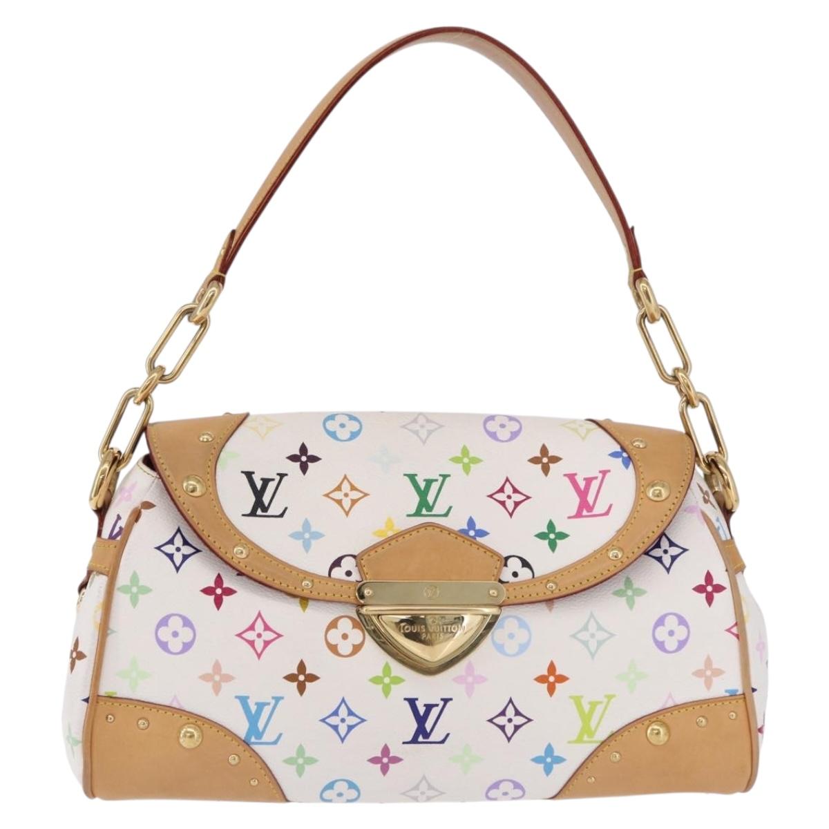 LOUIS VUITTON Monogram Multicolor Beverly MM Bag White M40203 LV Auth BA14326SV