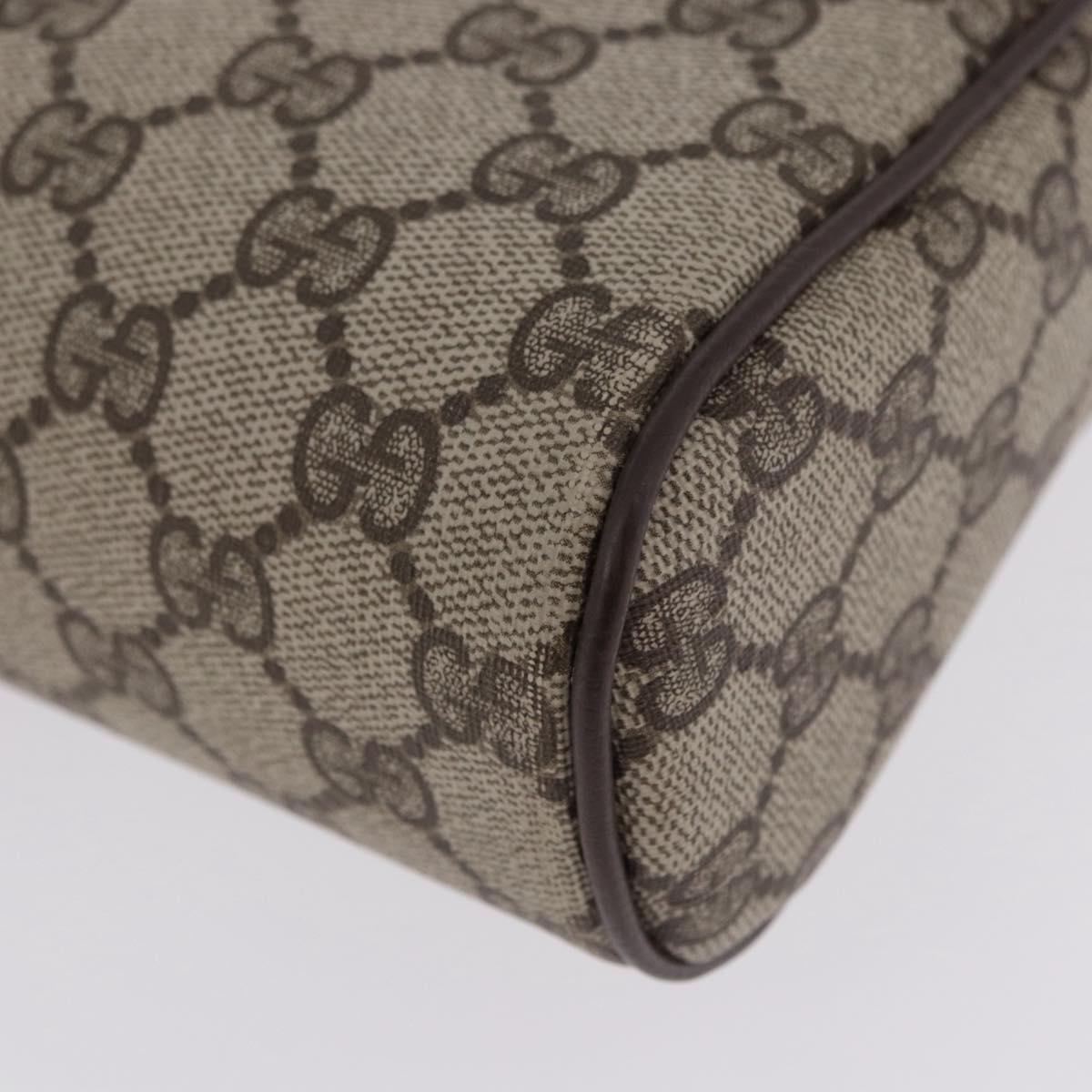 GUCCI GG Supreme Web Sherry Line Clutch Bag PVC Beige 010 378 Auth BA14328