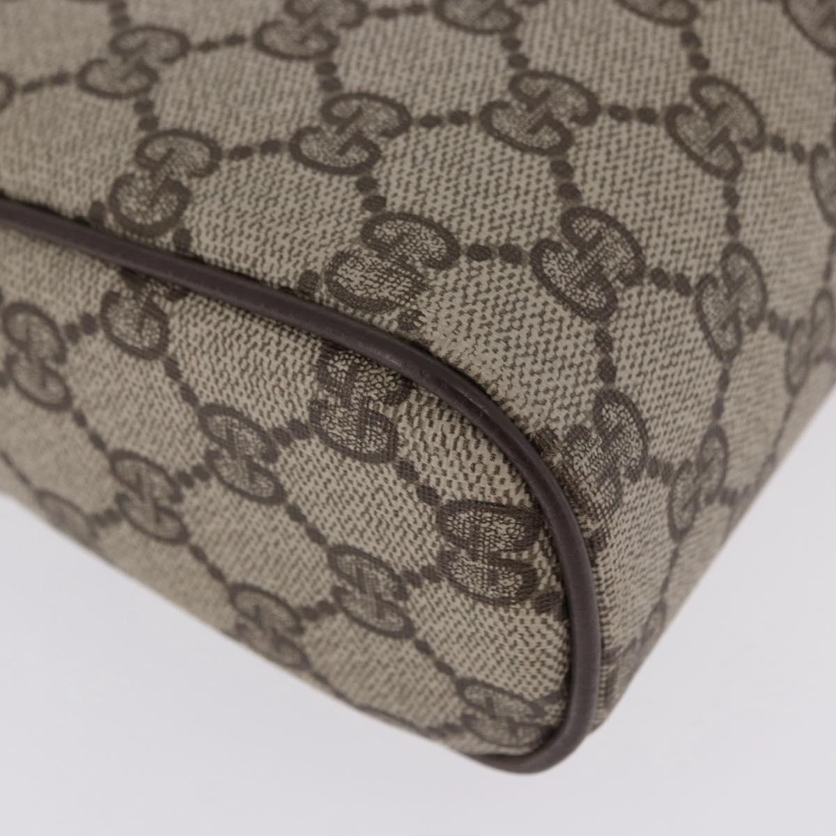 GUCCI GG Supreme Web Sherry Line Clutch Bag PVC Beige 010 378 Auth BA14328