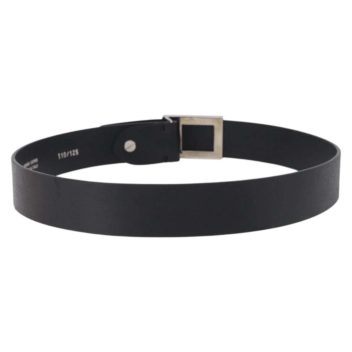 FENDI Belt Leather 35.4"" Black Auth BA14330
